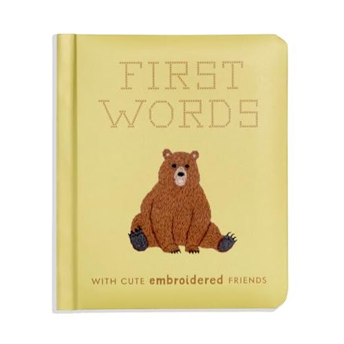 First Words with Cute Embroidered Friends: A Padded Board Book for Infants and Toddlers featuring First Words and Adorable Embroidery Pictures (First Words Board Books for Babies)