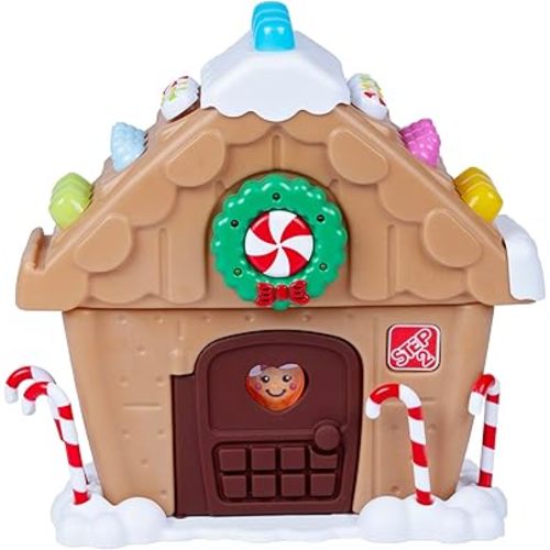 Step2 My First Gingerbread House, Kids Interactive Christmas Holiday Toy, Lights Up and Plays Music, Includes 20 Accessories, For Toddlers 1+ Years Old