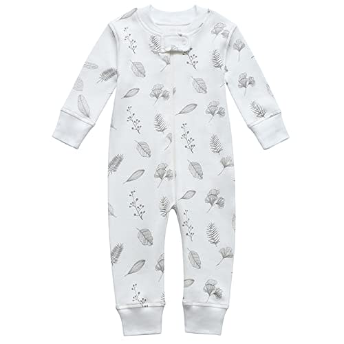 Owlivia Organic Cotton Baby Boy Girl Zip up Sleep 'N Play Pjs, Footless, Long Sleeve