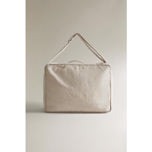 CHILDREN'S TRAVEL SUITCASE WITH A GINGHAM PATTERN