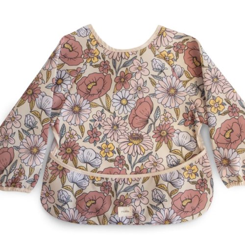 Mushie - Long Sleeve Bib – Retro Flower