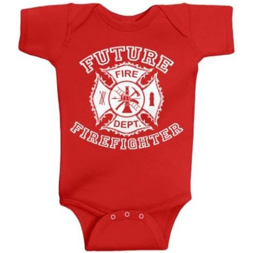 Threadrock Unisex Baby Future Firefighter Bodysuit