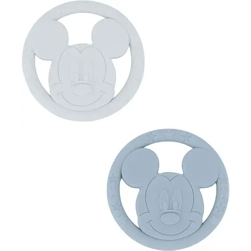 Cudlie Disney Silicone Teether Toy Set for Infants, Food Grade and BPA Free Teethers for Babies 6-12 Months, 2-Pack Teether Toys for Newborns