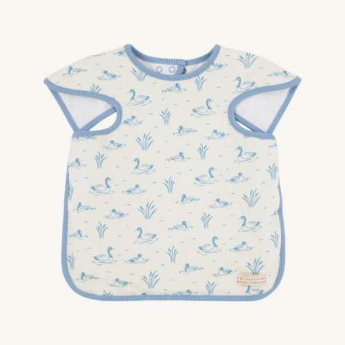 Big Bite Bib - Quack Quack Honk (Palmetto Pearl) with Barrington Blue