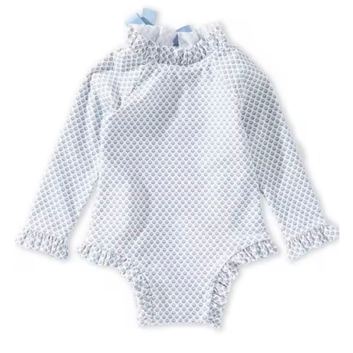 Edgehill Collection x Megan Karp Baby Girls Meredith Floral Bow Detail One-Piece Swimsuit