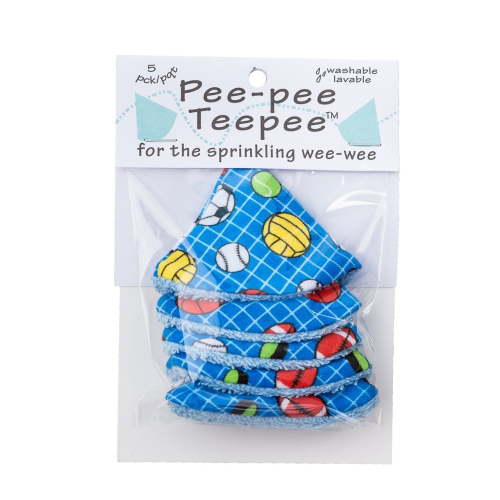 Beba Bean Pee Pee Teepee Shield Pee Covers, 5 pieces, Sports Ball