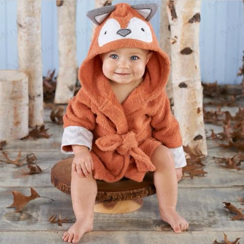 Baby Animal Bathrobe Hooded Towels (Fox)