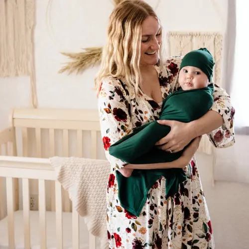 mommy me robe and swaddle set for hospital