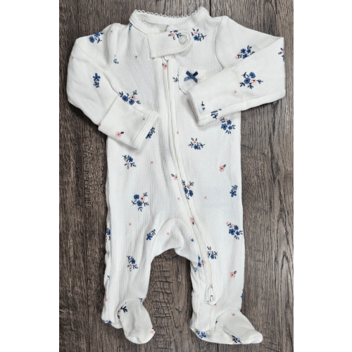 Baby Girl Clothes Carter's Preemie Beautiful Floral Ribbed Footed Outfit