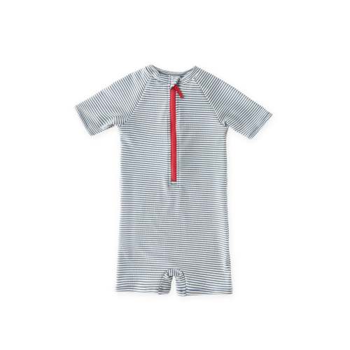 Swim Short Sleeve One-Piece - Seersucker Ink – Pehr