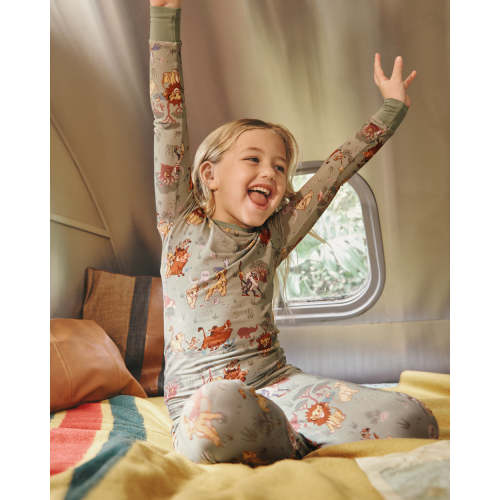 Disney Simba's Safari Two-Piece Long Sleeve & Pants Pajama Set | Little Sleepies