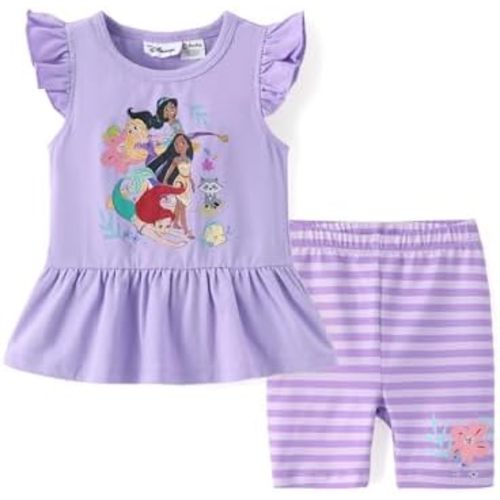 Disney Minnie Mouse Frozen Princess Marvel Toddler Girls Clothes Long Sleeve Sweatshirt + Leggings 2pcs Outfits Set 2-6Y