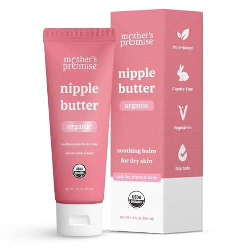 Mother's Promise Nipple Butter, Nipple Cream for Breastfeeding
