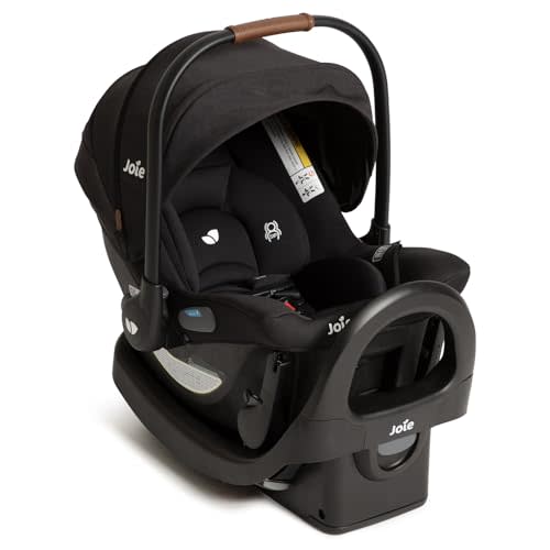 Joie Baby, Mint Latch Car Seat and Base AR - Travel-Friendly Car Seat and Anti-Rebound Base (Shale Dark)
