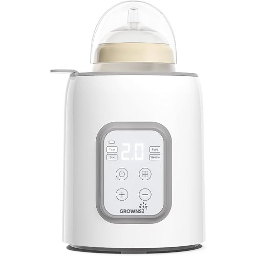 Bottle Warmer, GROWNSY 8-in-1 Fast Baby bottle Warmer with Timer LCD Display Accurate Temperature Control for Breastmilk or Formula