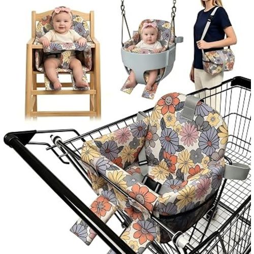 ChilLlike 2-in-1 Shopping Cart Cover for Baby,High Chair Cover(Sunflower)