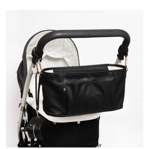 The Hayes Pram Caddy Baby Bag - Black