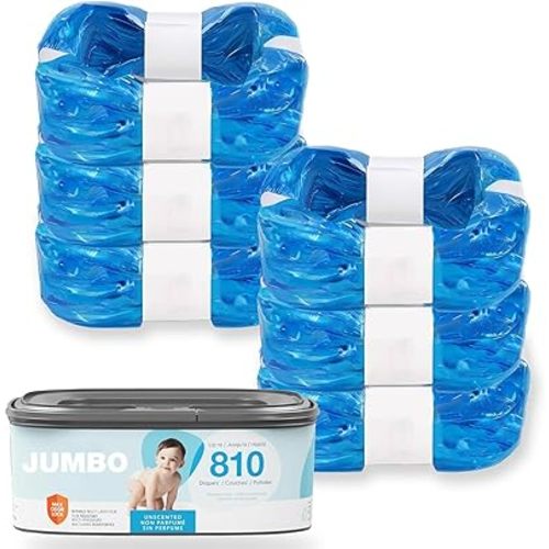 6pcs 26FT Compatible with Diaper Genie Pails Jumbo Diaper Pail Refills Classic/Compact/Select 1620 Count