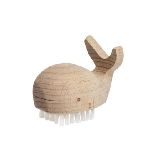 Wooden whale nail brush