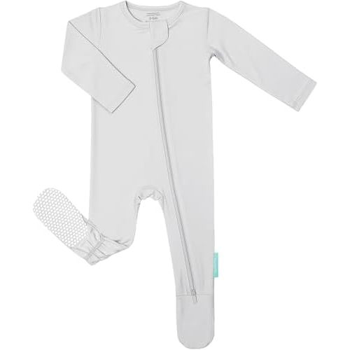 PurComfy Pijama de bebé con cremallera, súper suave, de rayón de bambú, para niños y niñas, 0-3-6-9-18-24 meses
