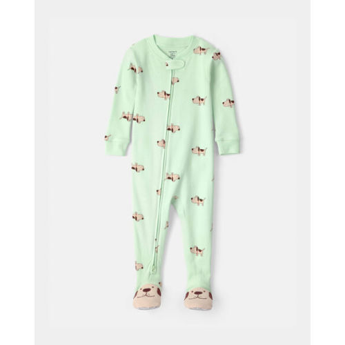 Baby Puppy 100% Cotton Snug Fit 1-Piece Pajama - Green | Carter's