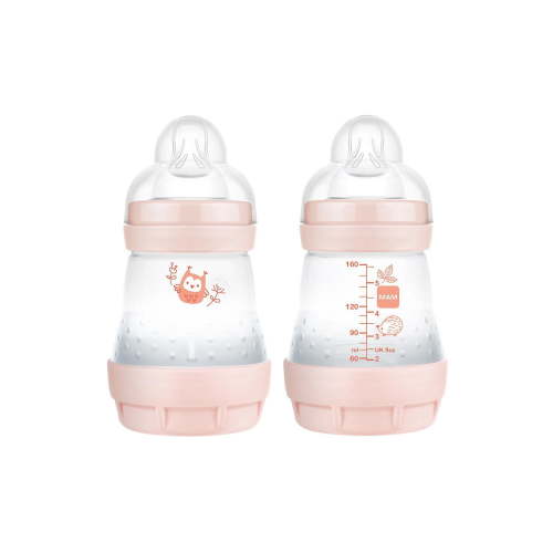 MAM Easy Start Anti-Colic Matte Baby Bottles, 2x5oz Bottles, Slow Flow Bottles with Silicone Nipple, Baby Bottles for Baby Girl - Walmart.ca