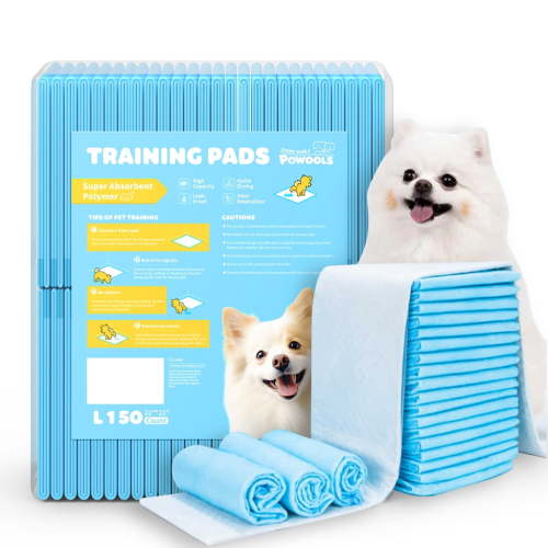 Powools Puppy Pads, Large 22" x 22", Super Absorbent 6-Layer Dog Pads, 150 Count
