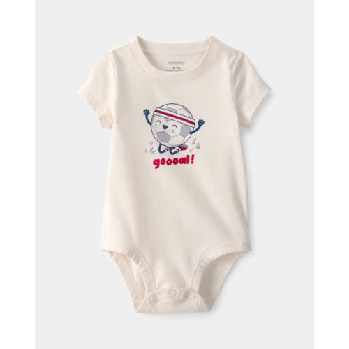 Baby Soccer Ball Graphic Bodysuit - Ivory | Carter's