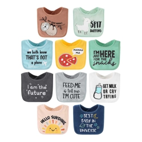 Sunshine Baby Boy or Girl Bibs 10-Pack