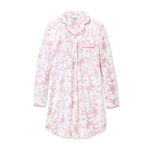 Women's Pima Maternity Nightshirt in Pink Timeless Toile