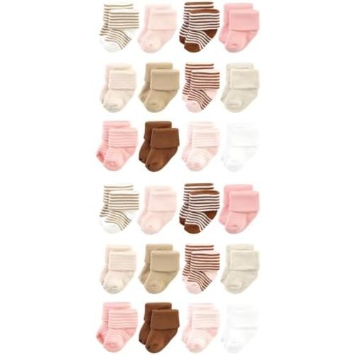 Hudson Baby Unisex Baby Cotton Rich Baby Terry Socks 24-Pack