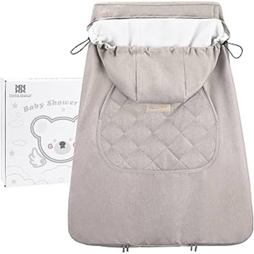 Bebamour Baby Carrier Winter Cover Universal Hoodie All Season Carrier Cover for Baby Carrier(New Khaki)