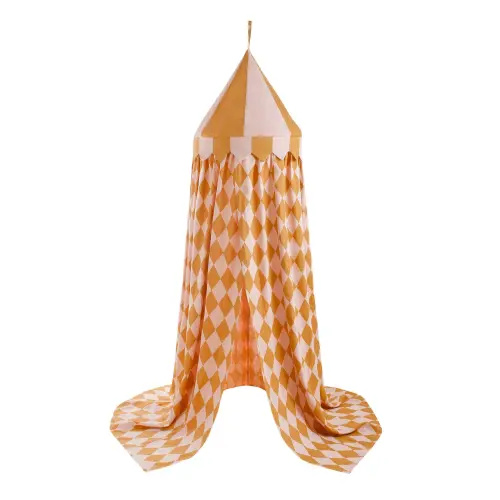 Harlequin canopy, mustard/peach — Projektityyny