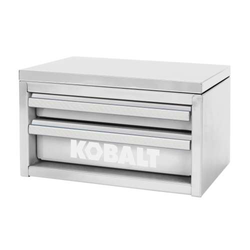 Kobalt Portable Mini Toolbox 10.83-in W x 5.91-in H x 5.91-in D 2 -Drawer White Steel Tool Box