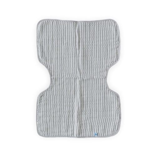 Little Unicorn Ultra-Absorbent Premium Burp Cloth | Soft on Baby's Skin | Larger Size | Ergonomic Design (Grey Stripe)