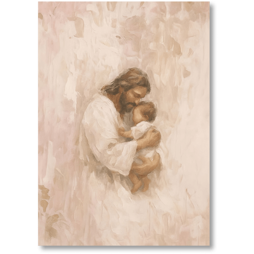 Safe in His Arms, Girl - Print