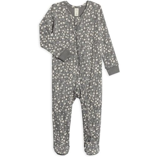 Colored Organics Baby Zip-Up Footed Sleeper with 2-Way Zipper - Newborn Organic Cotton Pajamas