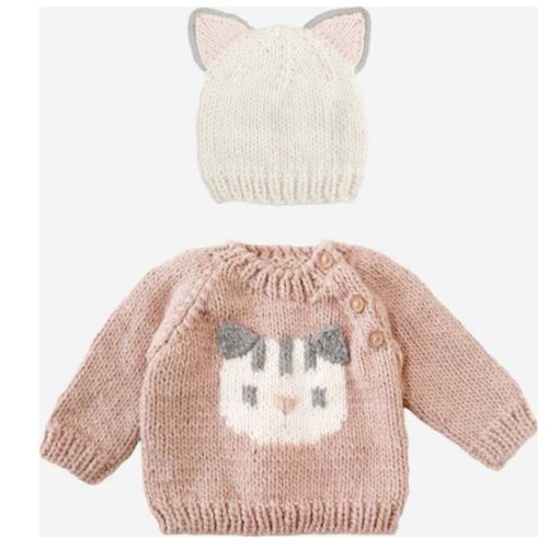 Cat Sweater and Hat Set - The Blueberry Hill Hats & Mittens | Maisonette