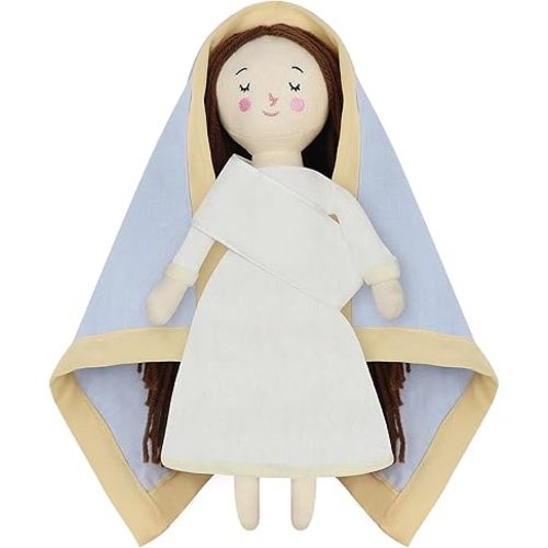 free-space Blessed Virgin Mary Doll and Baby Jesus Plush Religious Figure Playset for Boy Girl Christening Gift(Virgin Mary)