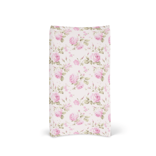 Changing pad cover, pretty in pink: English Rose pattern