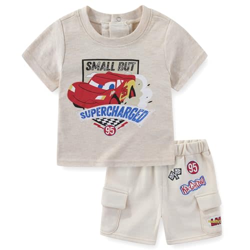 Disney Cars Lightning McQueen Baby Boys Short Sleeve T-Shirt and Shorts Set for Infant