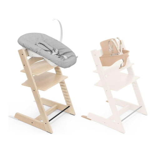 Stokke Tripp Trapp High Chair 2, Natural (Includes Chair & Baby Set) with Newborn Set - Safe, Adjustable, Ergonomic Design