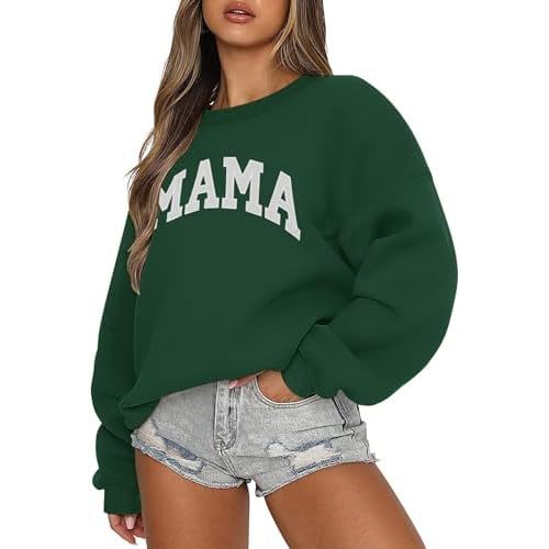 LOMON Crewneck Sweatshirt for Women Casual Oversized Pullover Hoodies Long Sleeve Fleece Tops Sweater