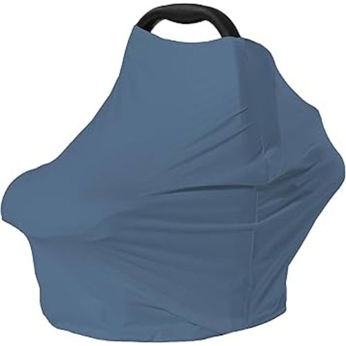 Nursing Cover for Car Seat Cover Baby - Multi-use Breastfeeding Cover Carseat Canopy Cover (blue)