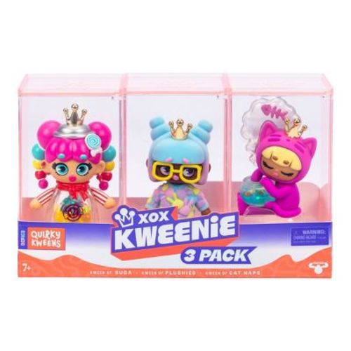 XOX Kweenie Quirky - 3pk: Mini Figures with Collector's Guide, Plastic Material