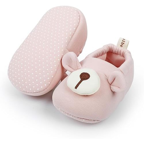 Baby Booties Newborn Shoes Infant Cotton Slippers Non-Slip Warm Ankle Boots for Boy Girl