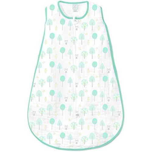 SwaddleDesigns Muslin zzZipMe Sleeping Sack, for Baby Boy and Girl, Wearable Blanket with 2-Way Zipper