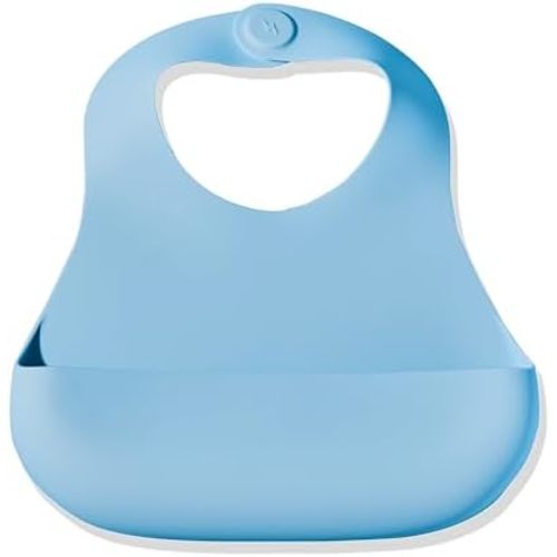 Magnetic Silicone Baby Bib – Waterproof, Dishwasher Safe, BPA Free Food-Grade, Feeding Bib for Infants and Toddlers