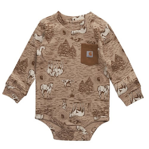 Carhartt Long-Sleeve Pocket Bodysuit for Babies, Nomad at Tractor Supply Co