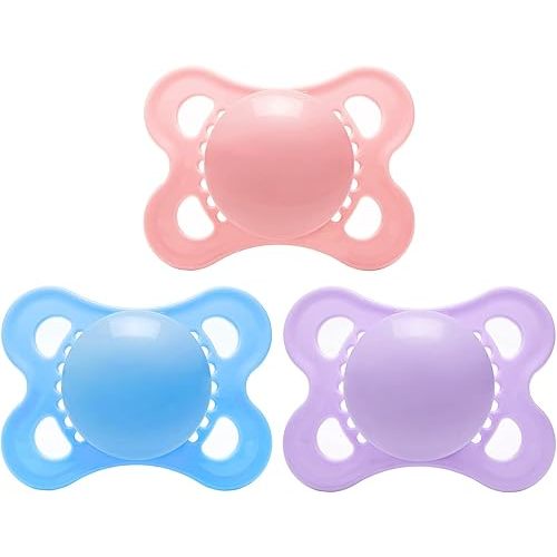 LittleForBig Bigshield Generation-3 Big Sized Pacifier 3 Paci Pack - Pink, Blue, Purple